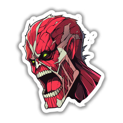 THE BEAST TITAN AOT STICKER - stickyfunk premium stickers