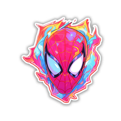 SPIDER-MAN BRIGHT FLAME HEAD STICKER