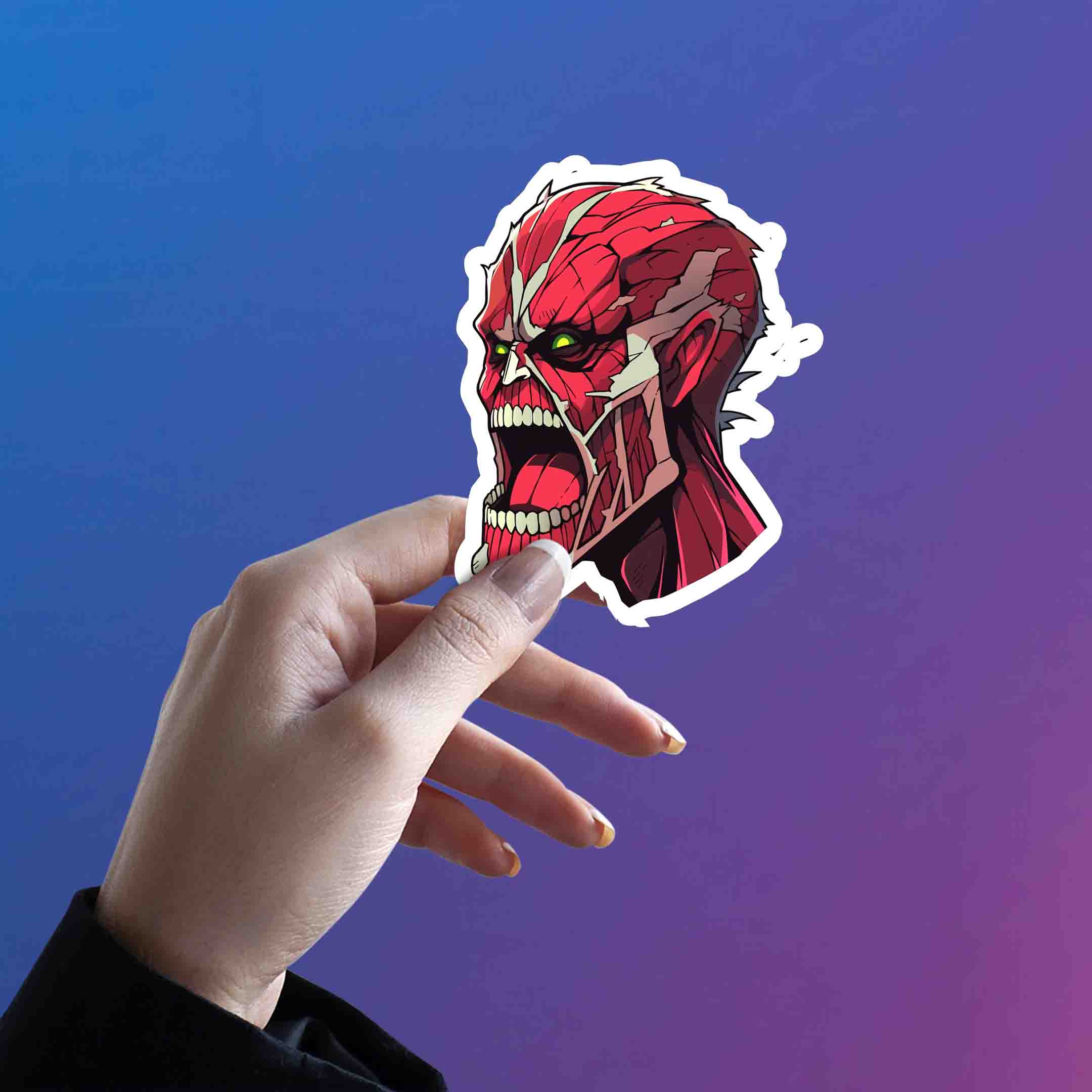 THE BEAST TITAN AOT STICKER - stickyfunk premium stickers