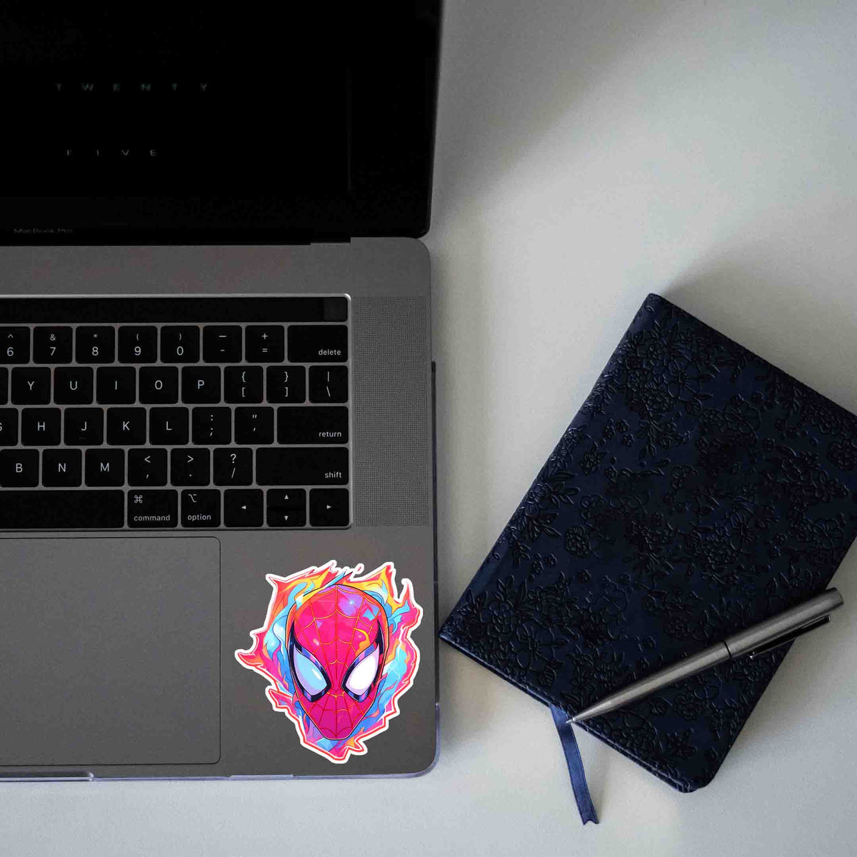 SPIDER-MAN BRIGHT FLAME HEAD STICKER