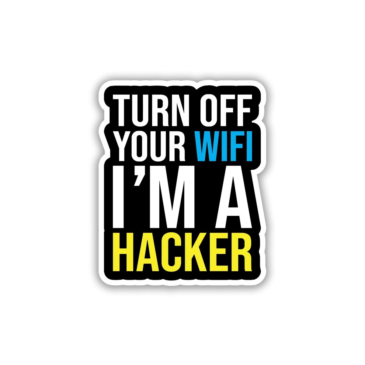 THE WI - FI WARNING STICKER - stickyfunk premium stickers