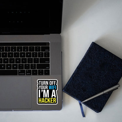 THE WI - FI WARNING STICKER - stickyfunk premium stickers