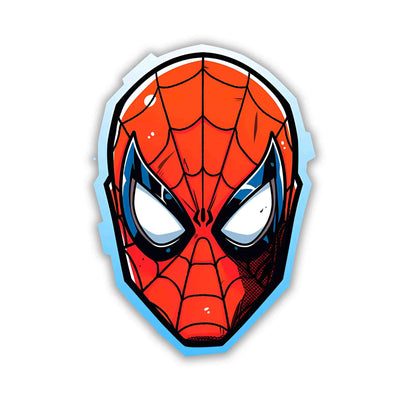 SPIDER-MAN HEAD BLUE STROKE STICKER