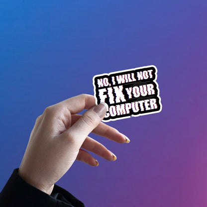 THE GLITCHY REFUSAL STICKER - stickyfunk premium stickers