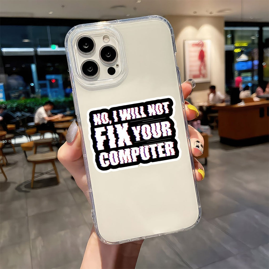 THE GLITCHY REFUSAL STICKER - stickyfunk premium stickers