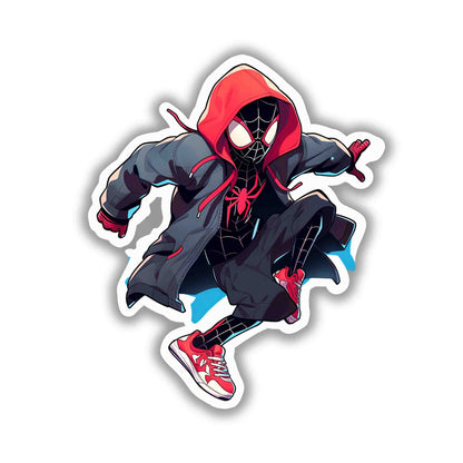 SPIDER - MAN MILES MORALES IN JACKET STICKER - stickyfunk premium stickers