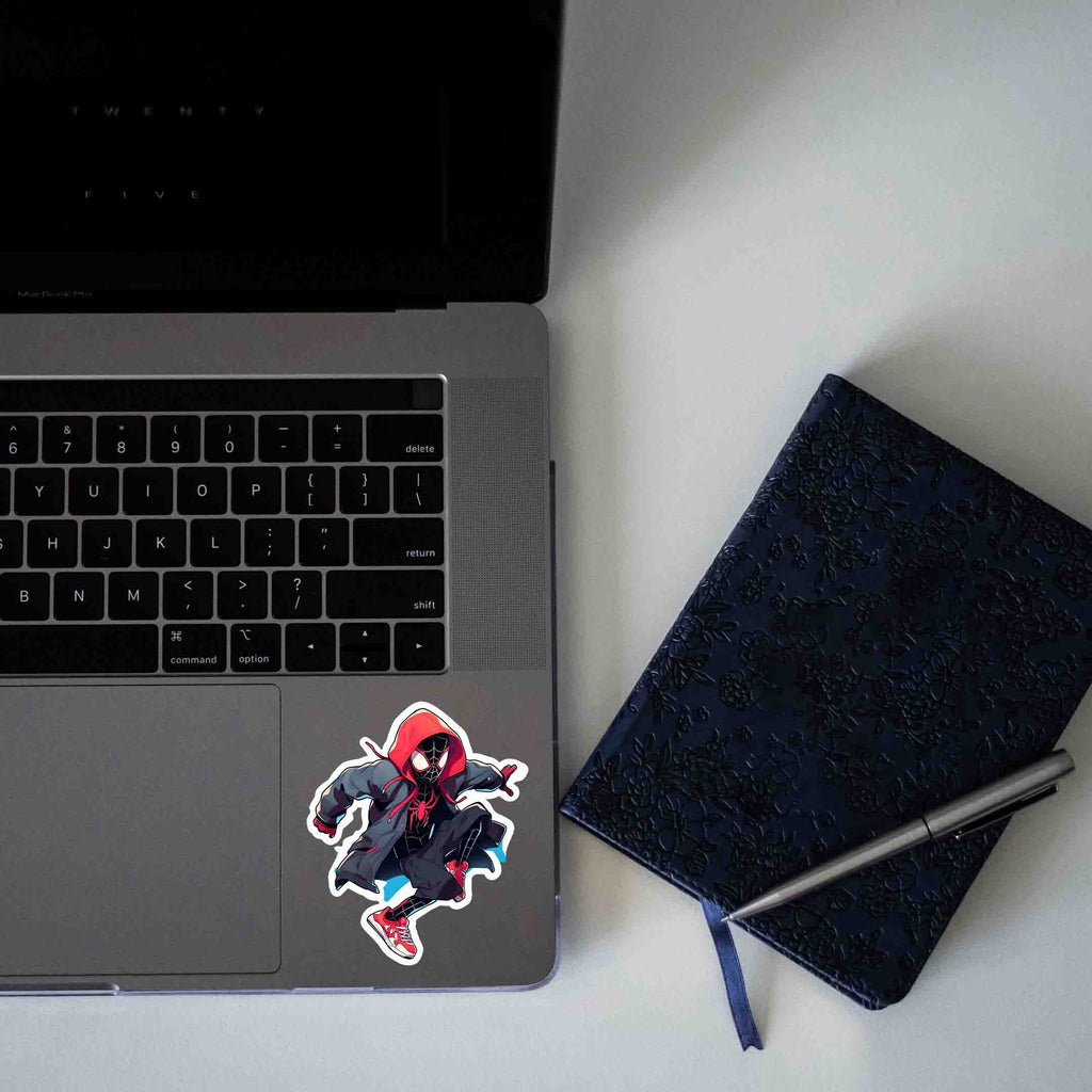 SPIDER - MAN MILES MORALES IN JACKET STICKER - stickyfunk premium stickers