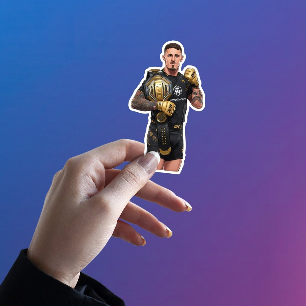GOLD GAUNTLET GUARDIAN - TOM ASPINALL STICKER - stickyfunk premium stickers