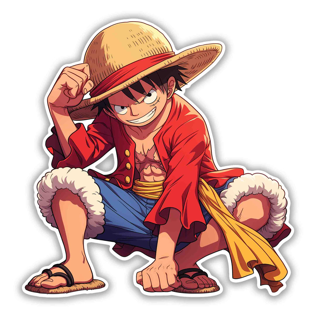 LUFFY LEADER STICKER - stickyfunk premium stickers