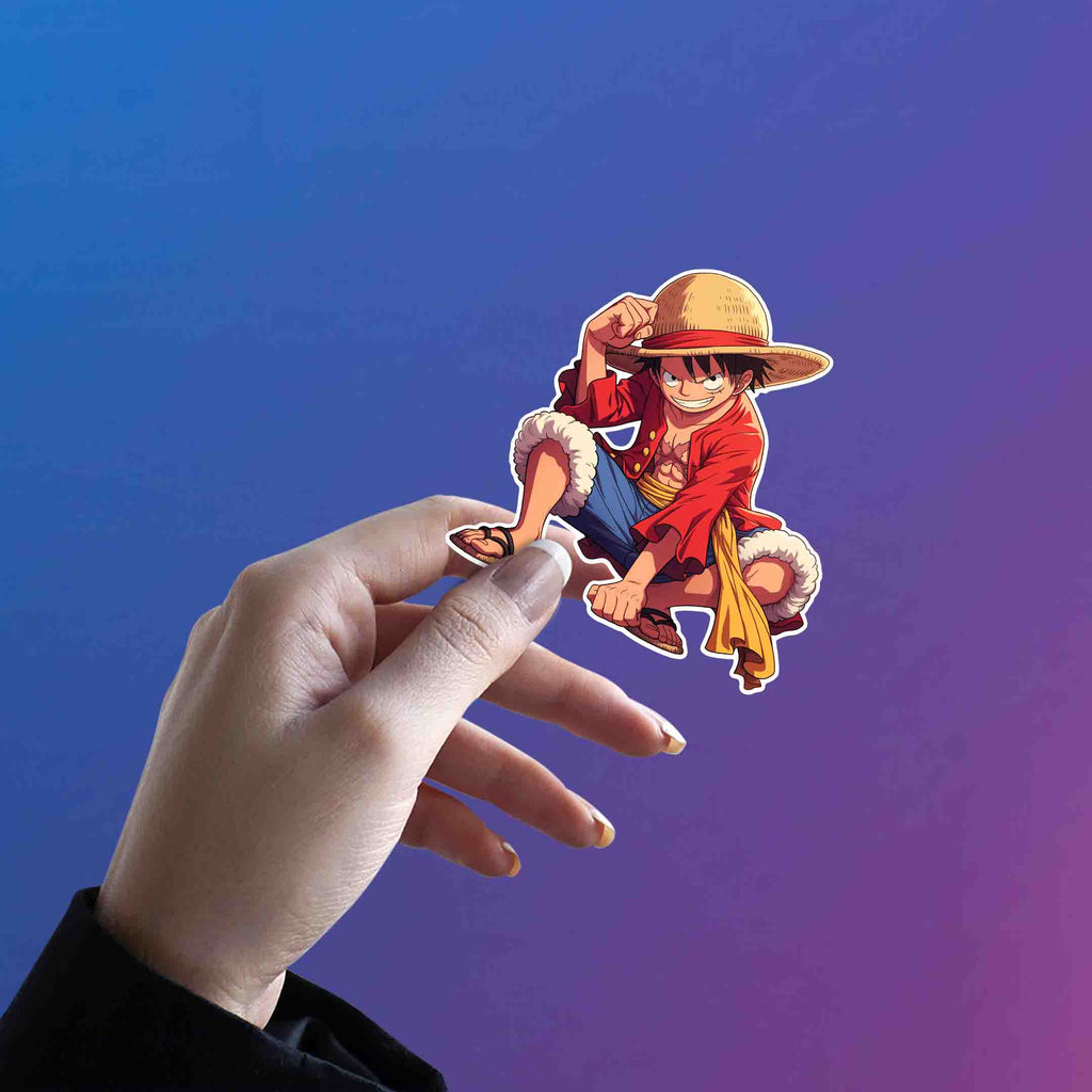 LUFFY LEADER STICKER - stickyfunk premium stickers