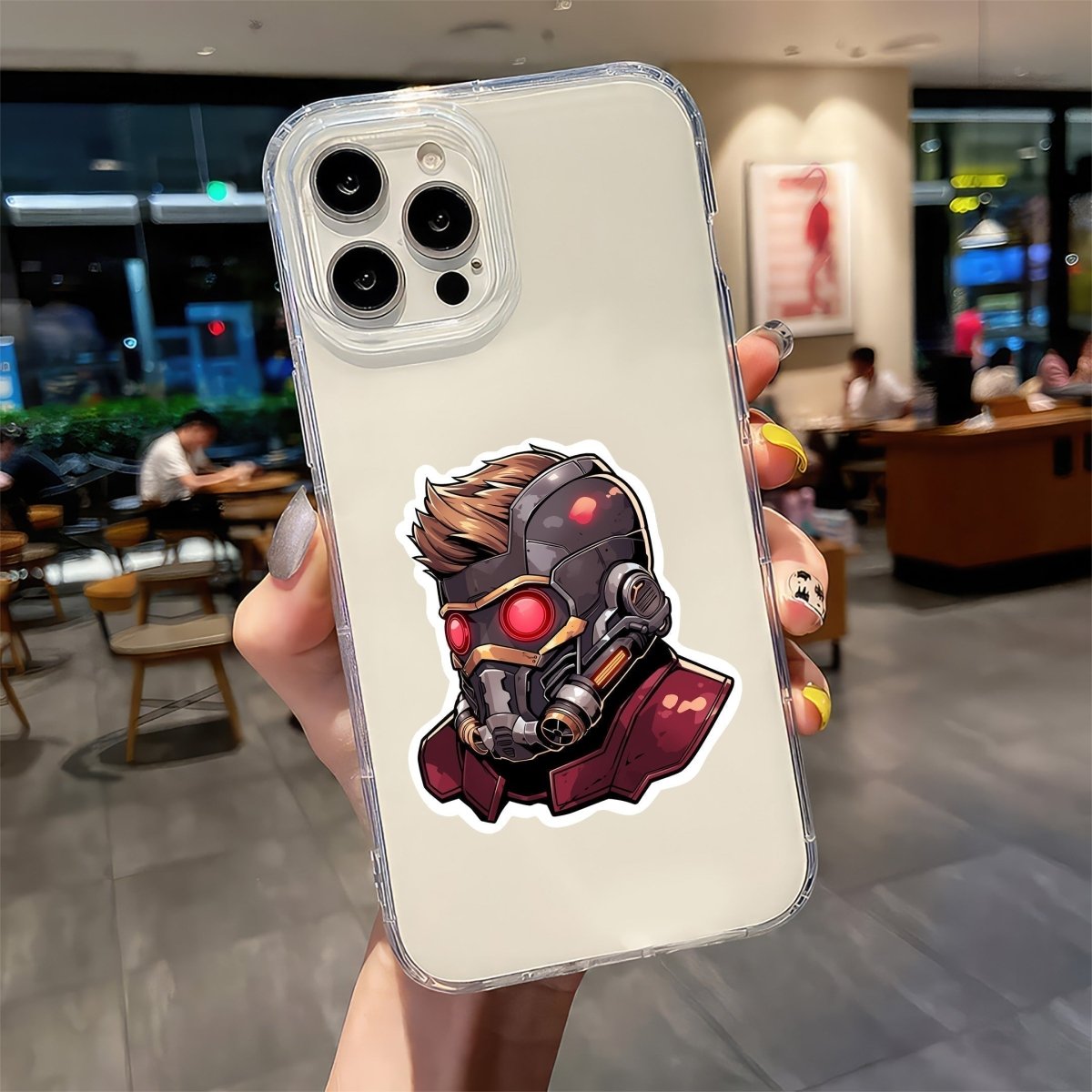 STAR - LORD IN HELMET MARVEL STICKER - stickyfunk premium stickers