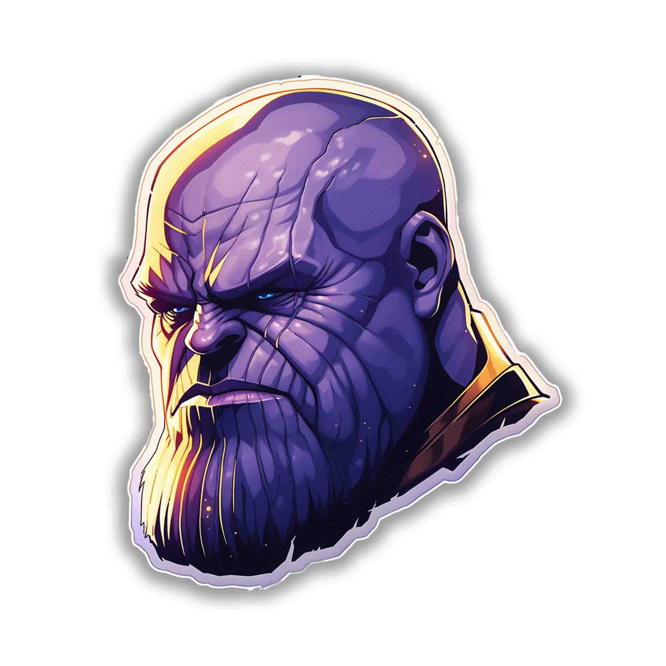 THANOS GAZING INTO THE DISTANCE MARVEL STICKER - stickyfunk premium stickers