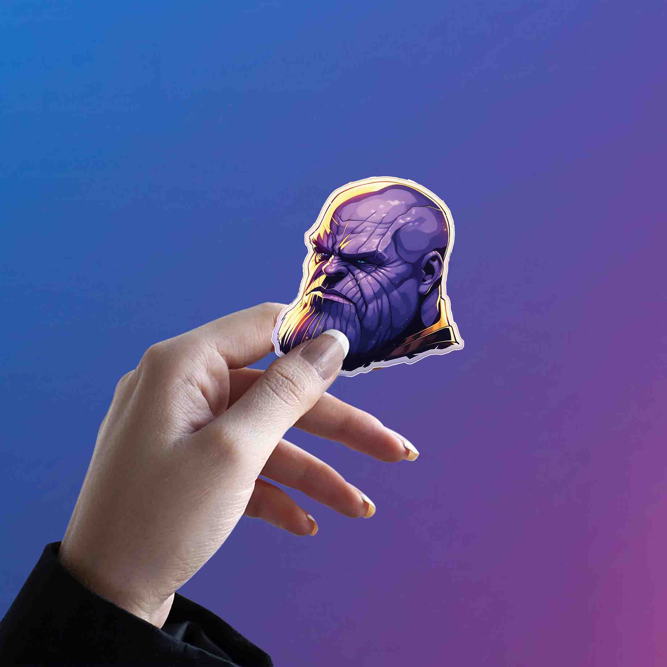 THANOS GAZING INTO THE DISTANCE MARVEL STICKER - stickyfunk premium stickers