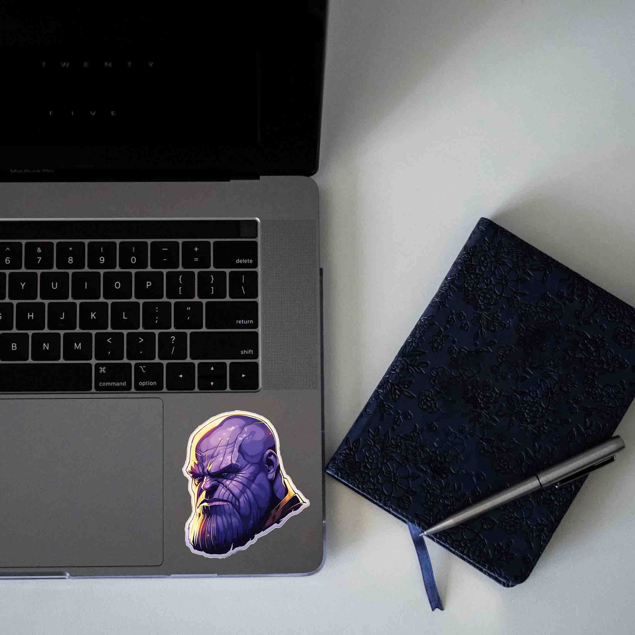 THANOS GAZING INTO THE DISTANCE MARVEL STICKER - stickyfunk premium stickers