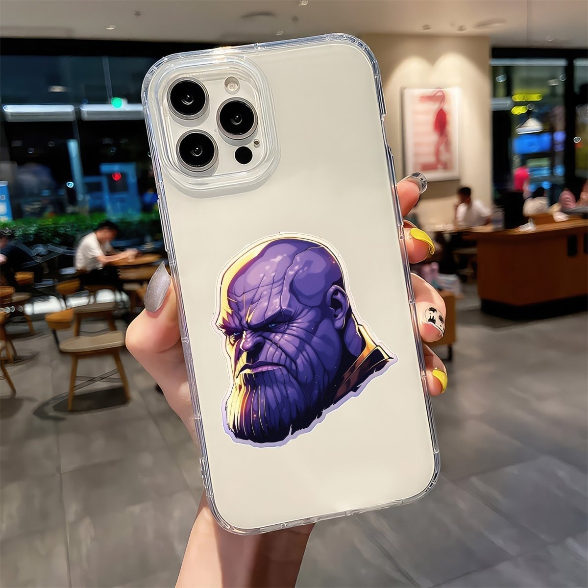 THANOS GAZING INTO THE DISTANCE MARVEL STICKER - stickyfunk premium stickers
