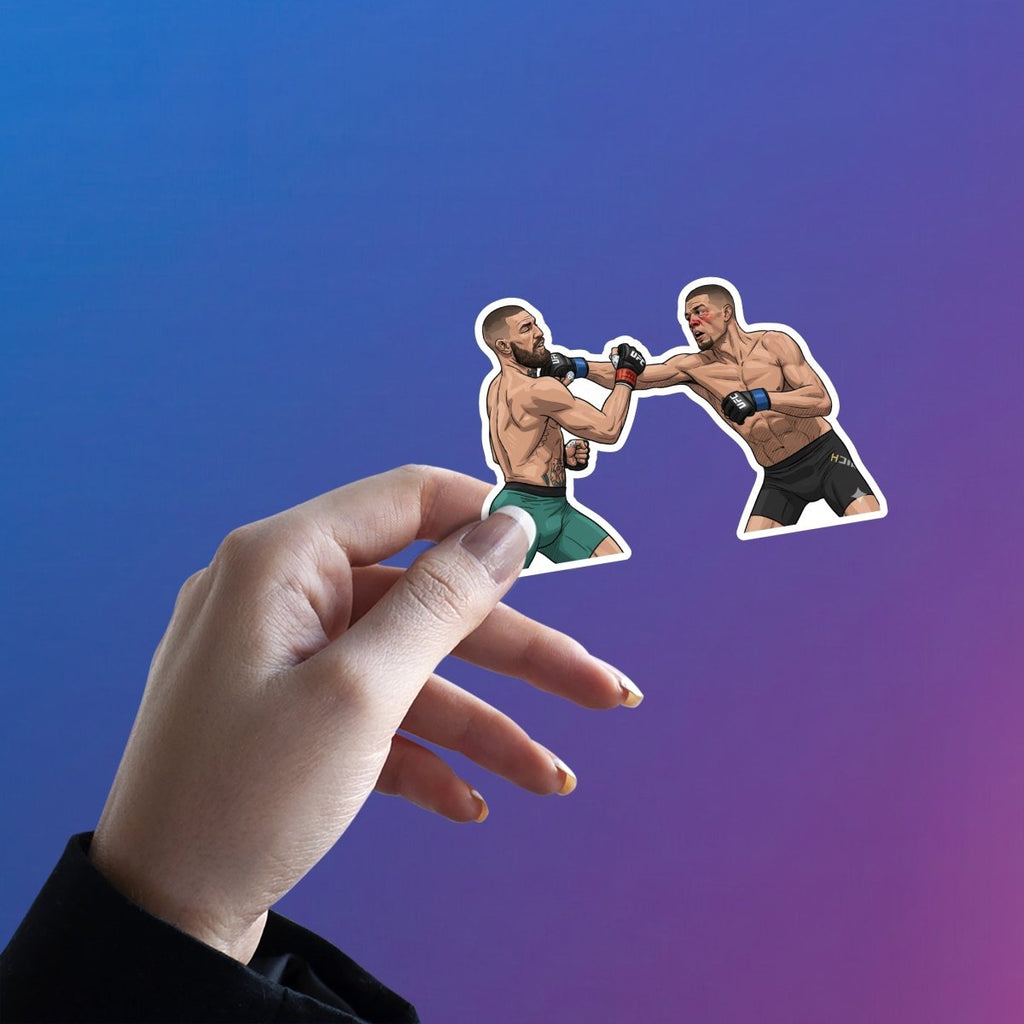 WAR OF THE ROGUES - NATE DIAZ VS. CONOR MCGREGOR STICKER - stickyfunk premium stickers