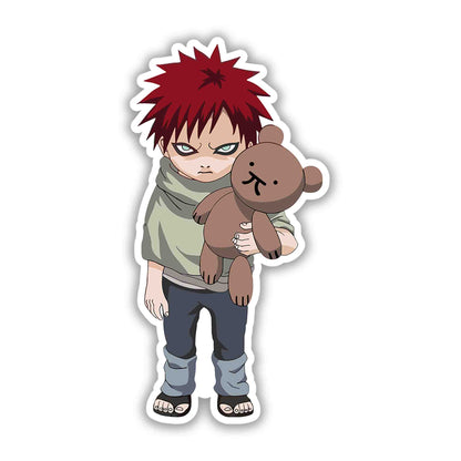 KID GAARA HOLDING TEDDY BEAR STICKER - stickyfunk premium stickers