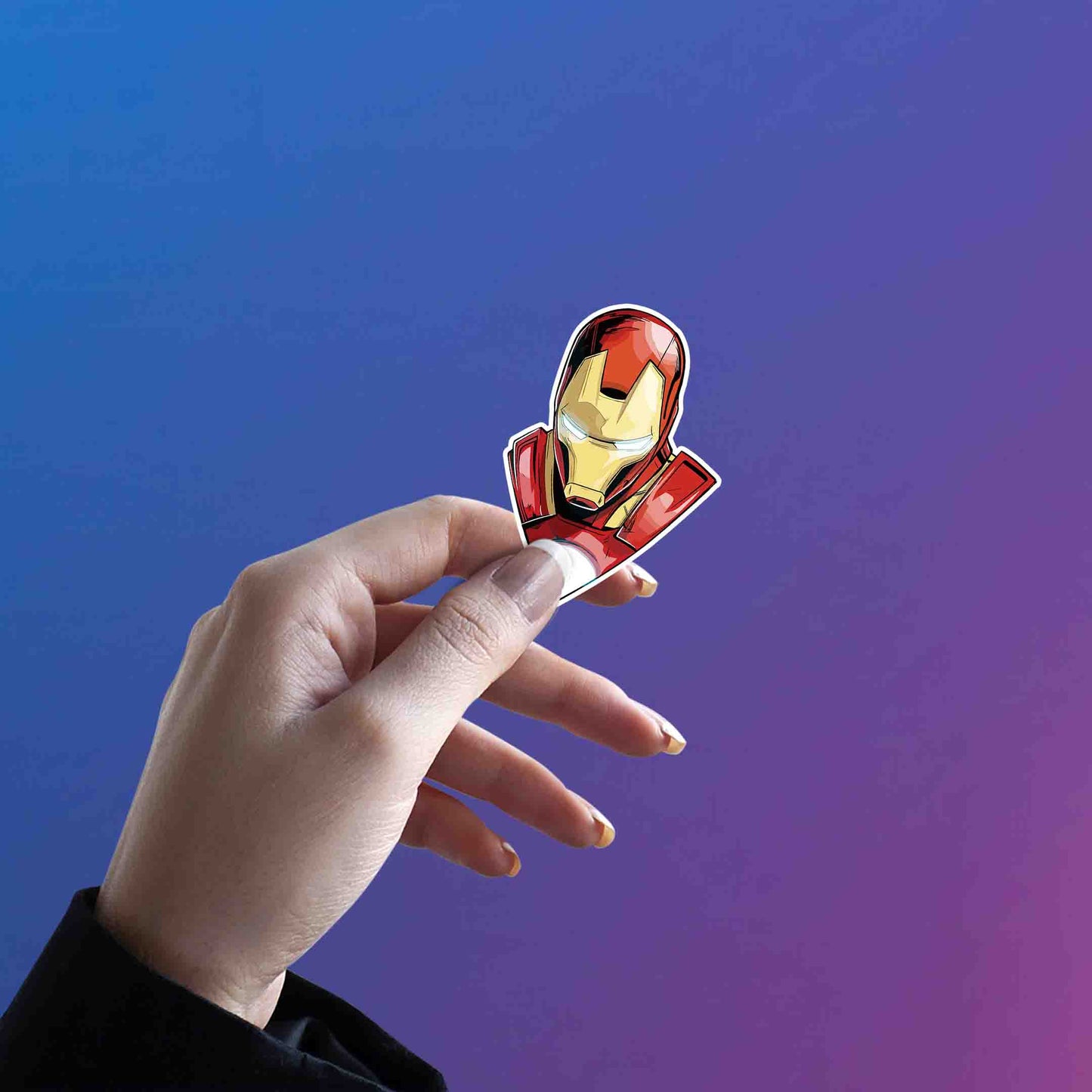 IRON MAN HEAD STICKER