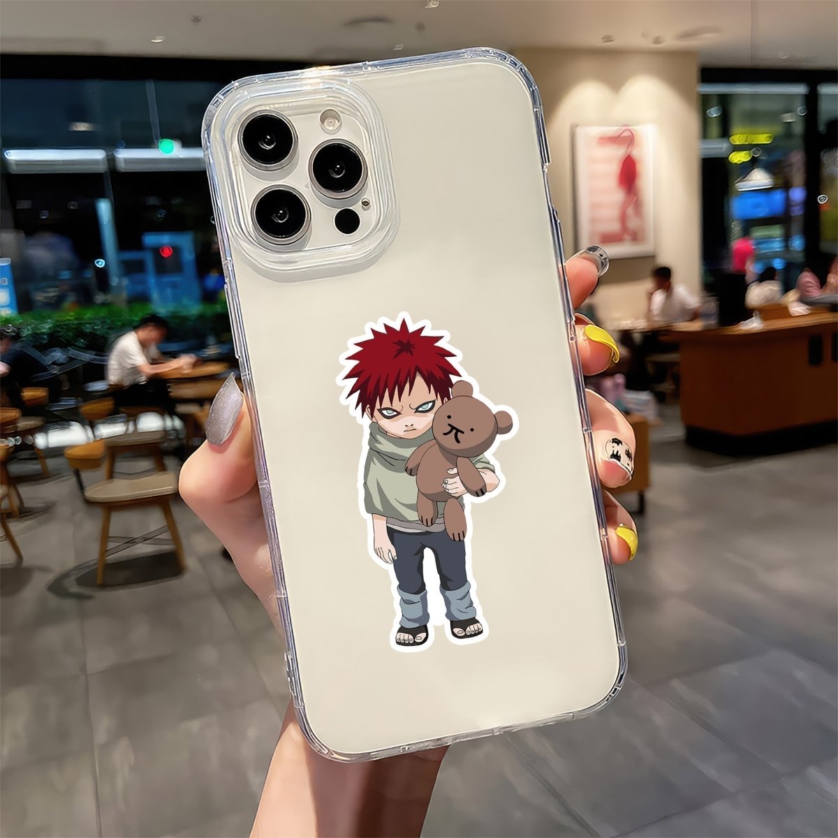 KID GAARA HOLDING TEDDY BEAR STICKER - stickyfunk premium stickers