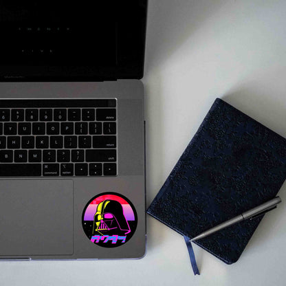 RETRO DARTH VADER ROUND - stickyfunk premium stickers