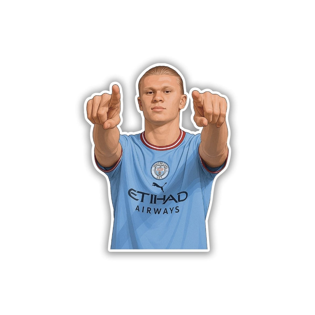 ERLING HAALAND | MANCITY STICKER - 6 - stickyfunk premium stickers