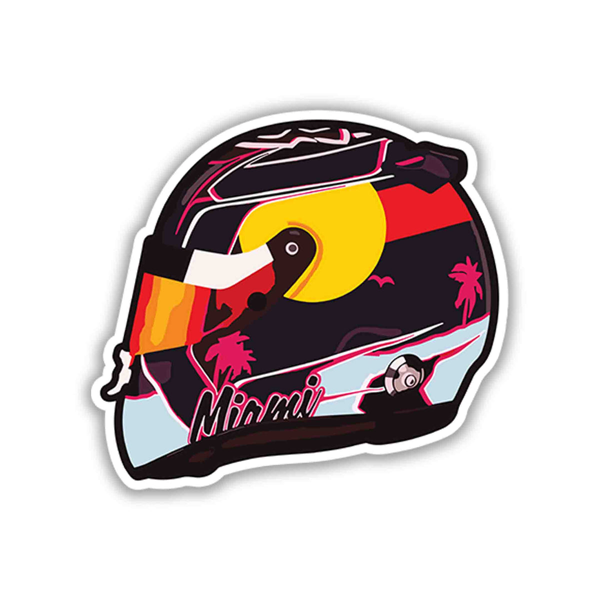 Miami Night Helmet – Max Verstappen Sticker