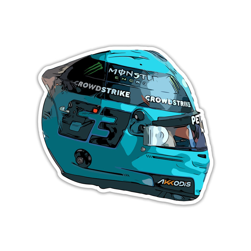 GEORGE RUSSELL - BLUE HELMET PROFILE STICKER