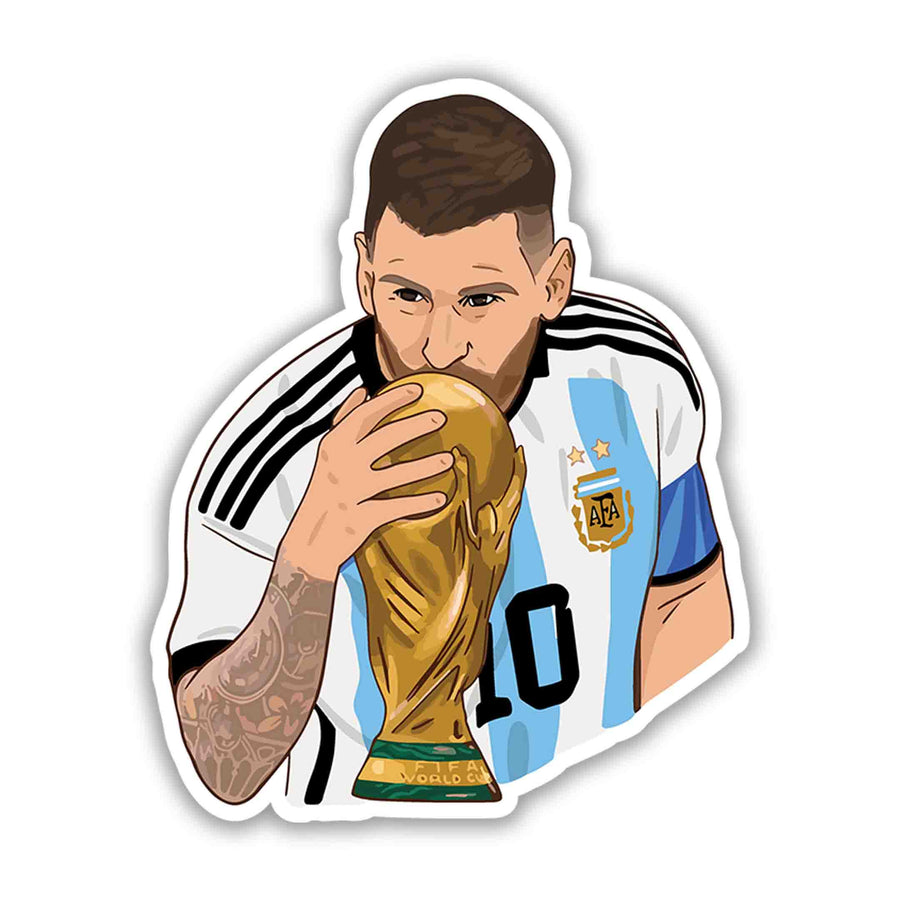 GOAT With the Trophy – Lionel Messi Sticker