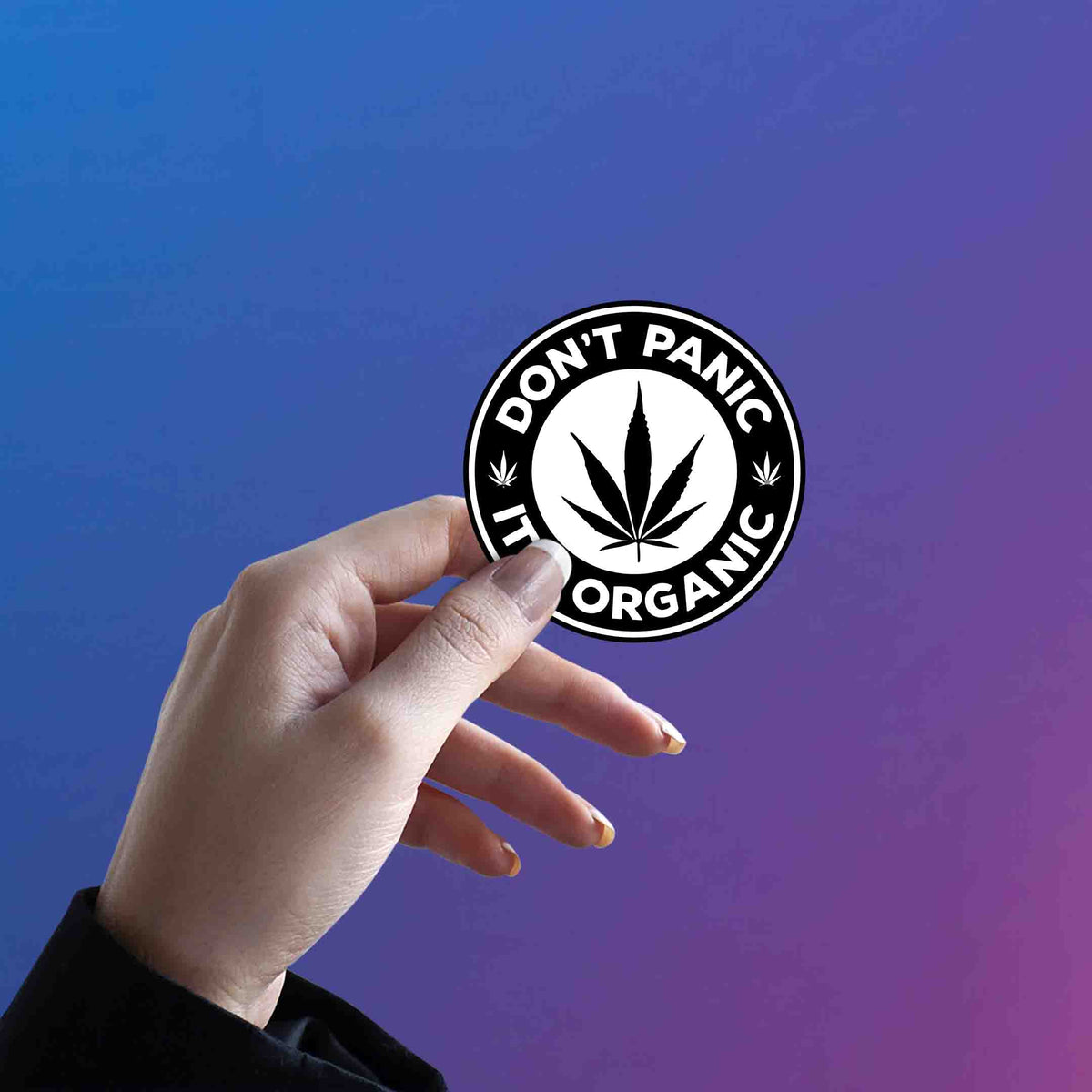 Don’t Panic It’s Organic Badge Sticker
