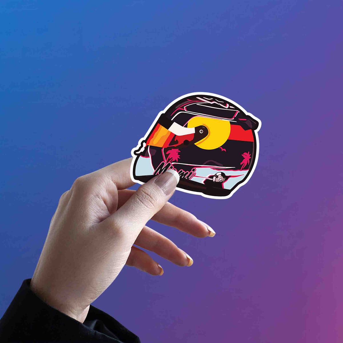 Miami Night Helmet – Max Verstappen Sticker
