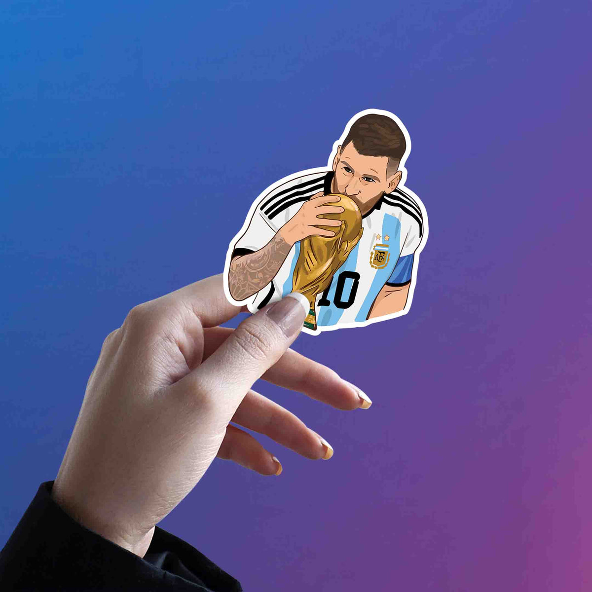 GOAT With the Trophy – Lionel Messi Sticker