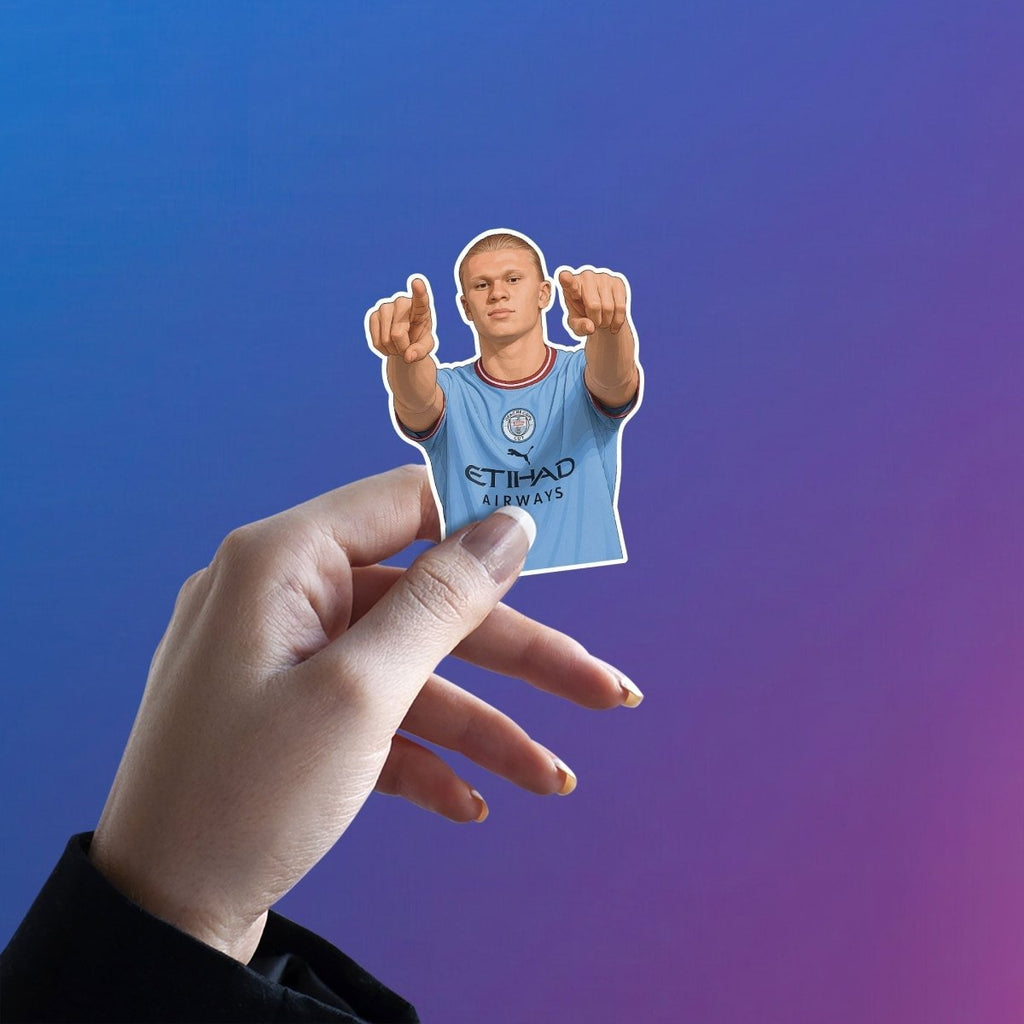 ERLING HAALAND | MANCITY STICKER - 6 - stickyfunk premium stickers