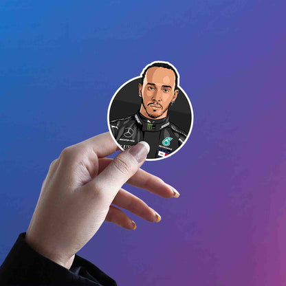 LEWIS HAMILTON STICKER - 3 - stickyfunk premium stickers