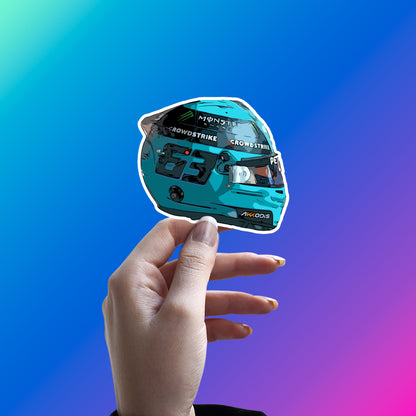 GEORGE RUSSELL - BLUE HELMET PROFILE STICKER