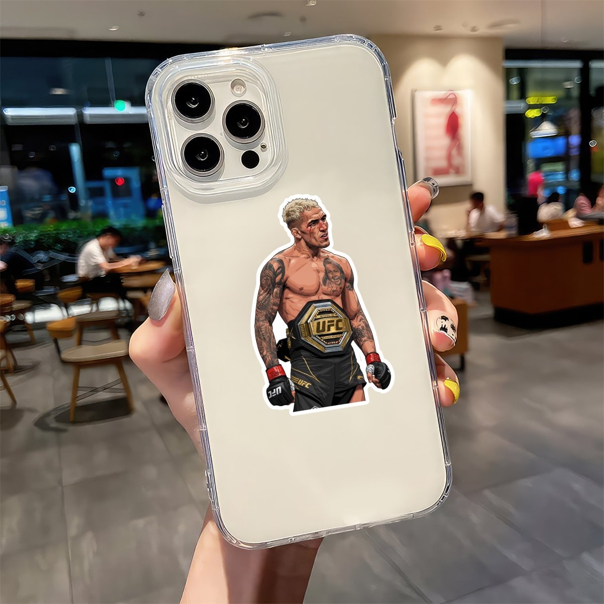 BRAZILIAN GOLDFIRE - CHARLES OLIVEIRA STICKER - stickyfunk premium stickers