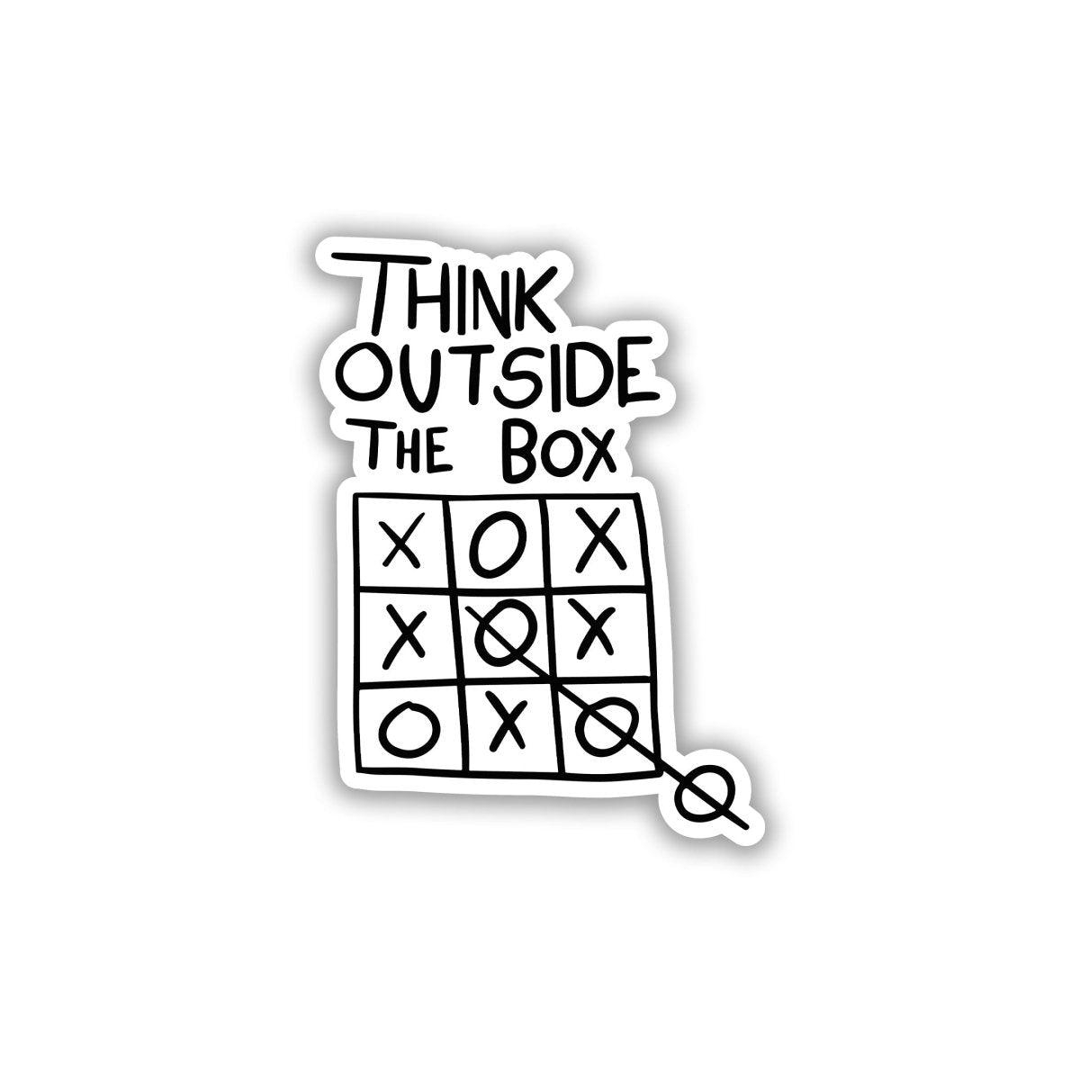 THINK OUTSIDE THE BOX STICKER - stickyfunk premium stickers