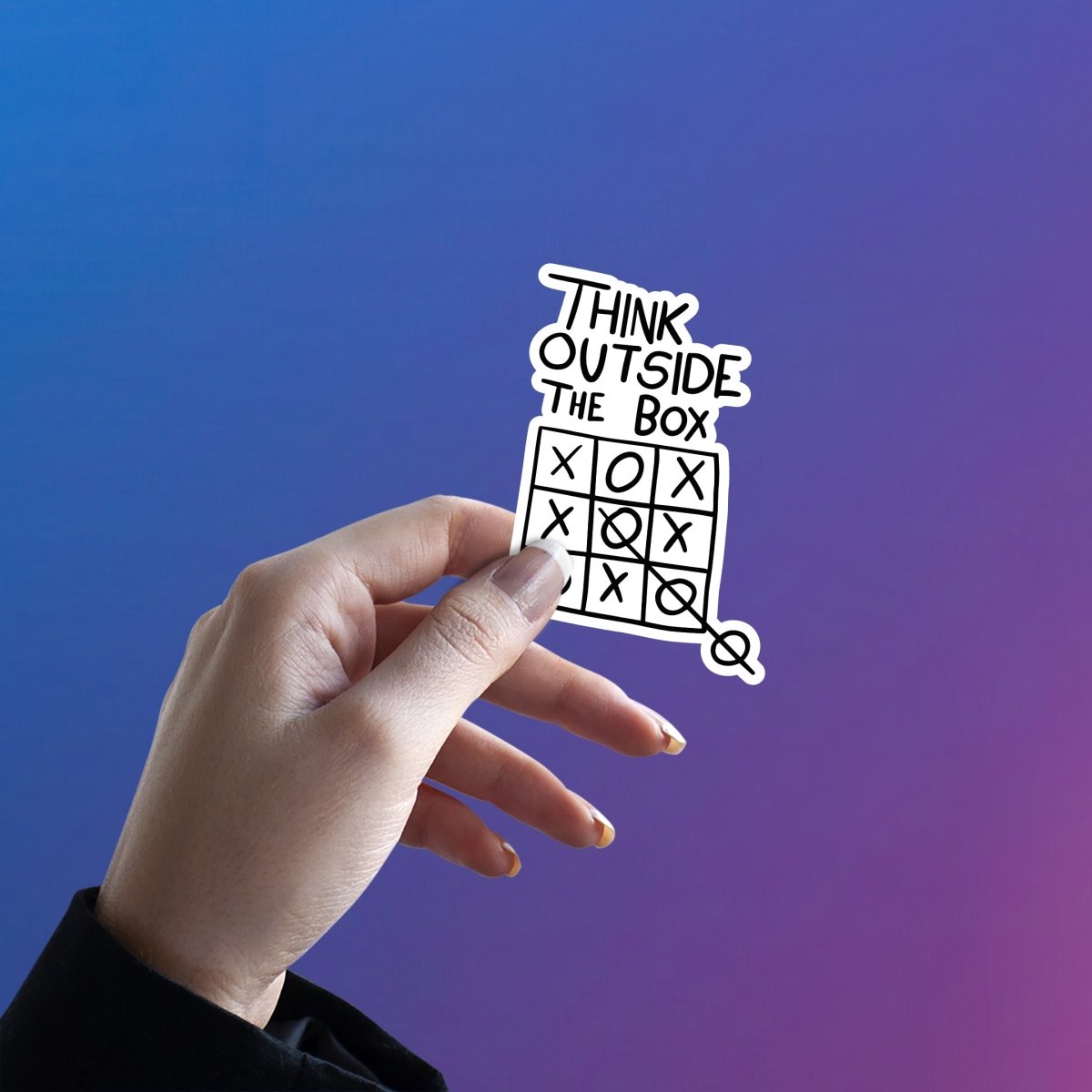 THINK OUTSIDE THE BOX STICKER - stickyfunk premium stickers