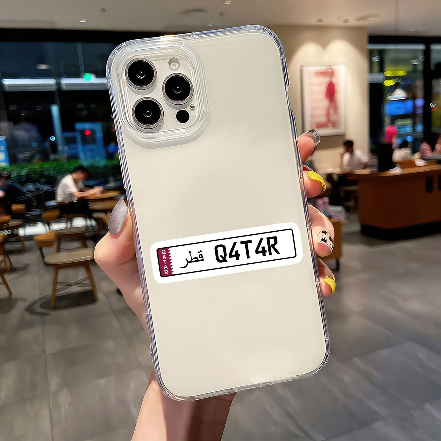 Qatar Number Plate - Arabic Sticker 14