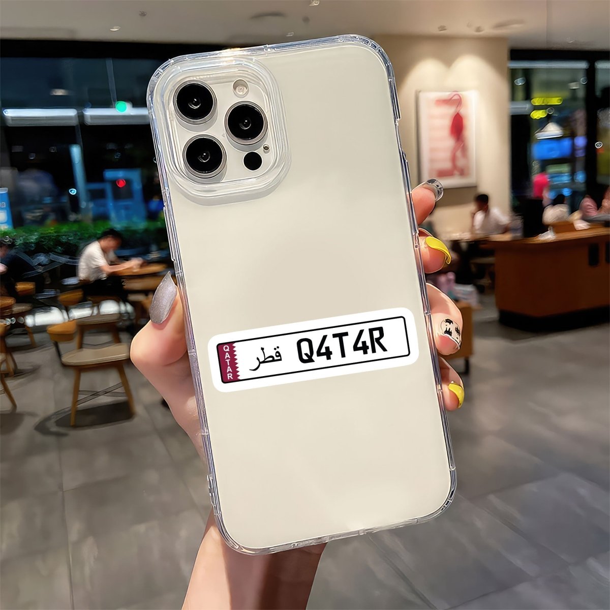 Qatar Number Plate - Arabic Sticker 14 - stickyfunk premium stickers