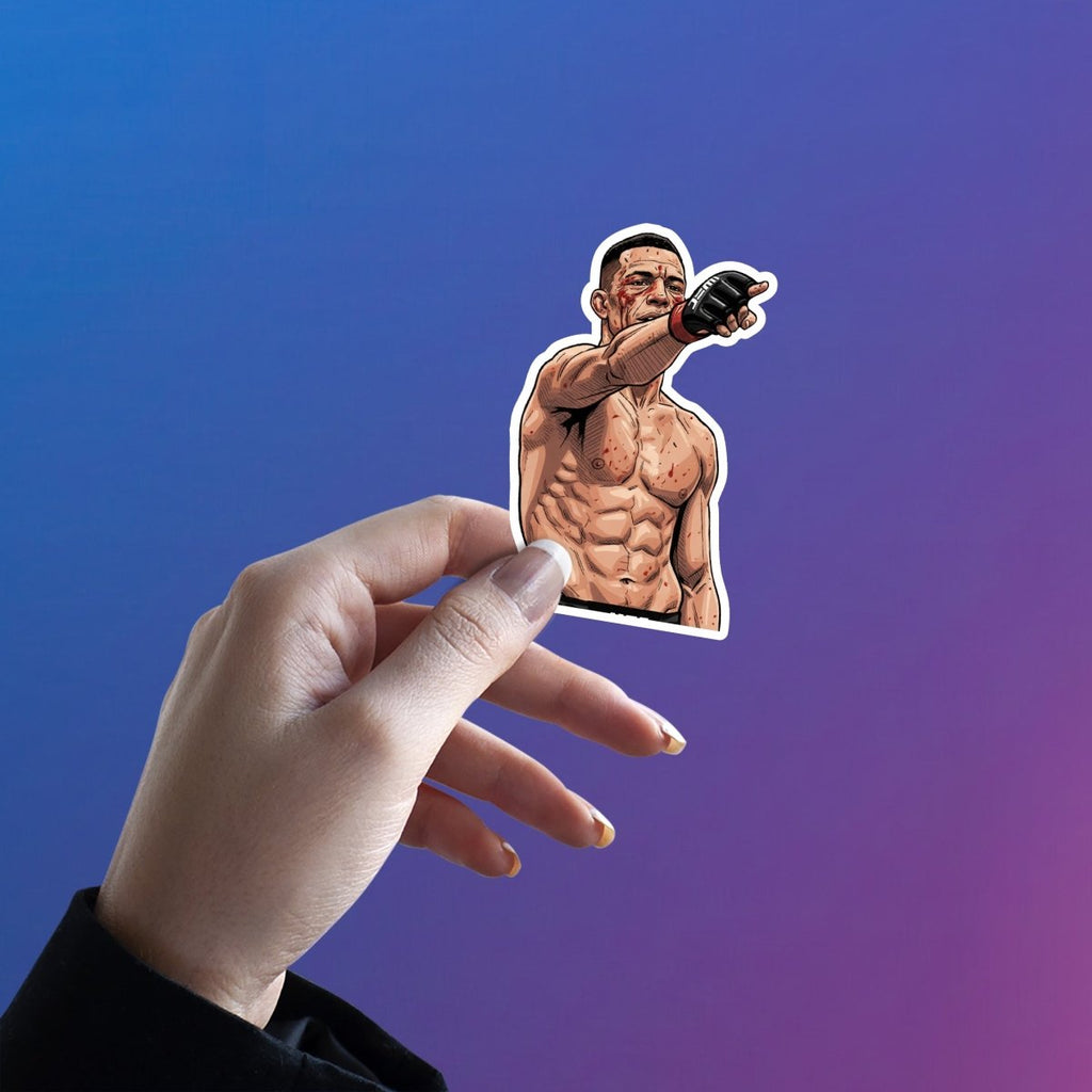 POINT OF VICTORY - NATE DIAZ STICKER - stickyfunk premium stickers