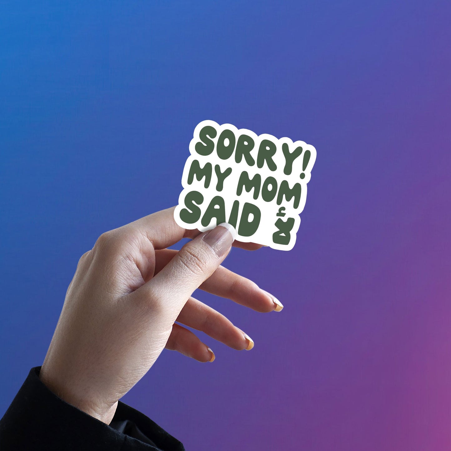 Sorry My Mom Said No - Arabic Sticker 2