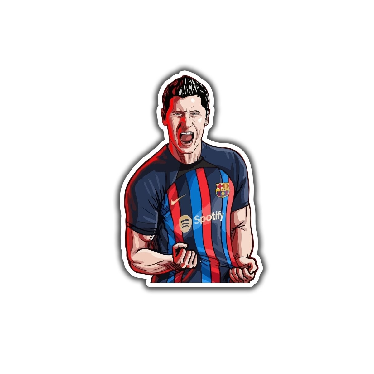 Robert Lewandowski STICKER - 3 - stickyfunk premium stickers