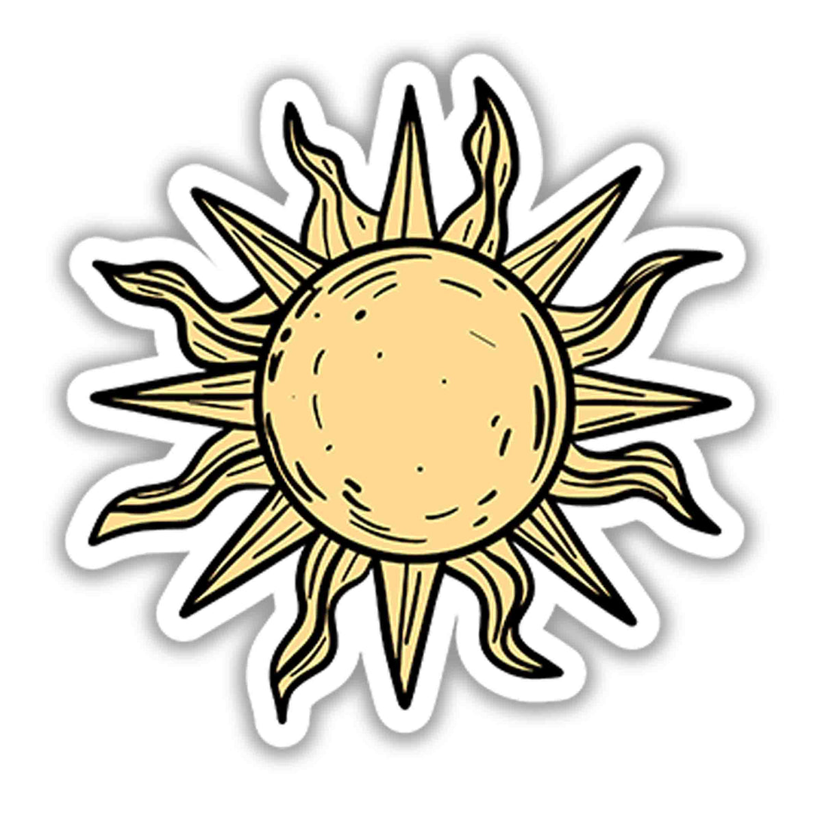 Golden Wanderer Sun Sticker