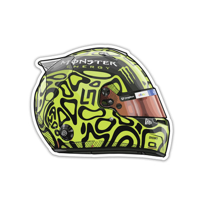 LANDO NORRIS - NEON YELLOW HELMET STICKER