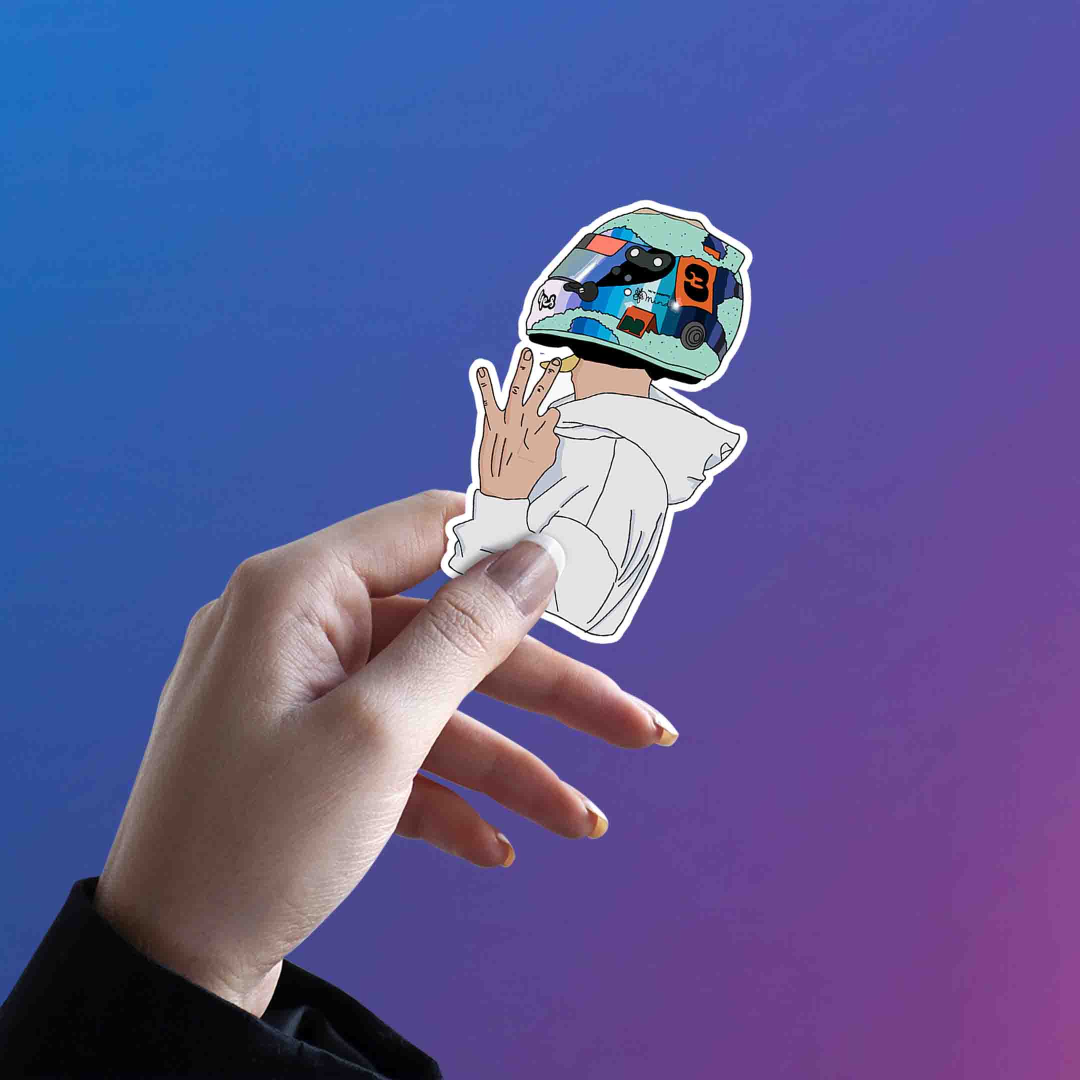 DANIEL RICCIARDO STICKER - 4 - stickyfunk premium stickers