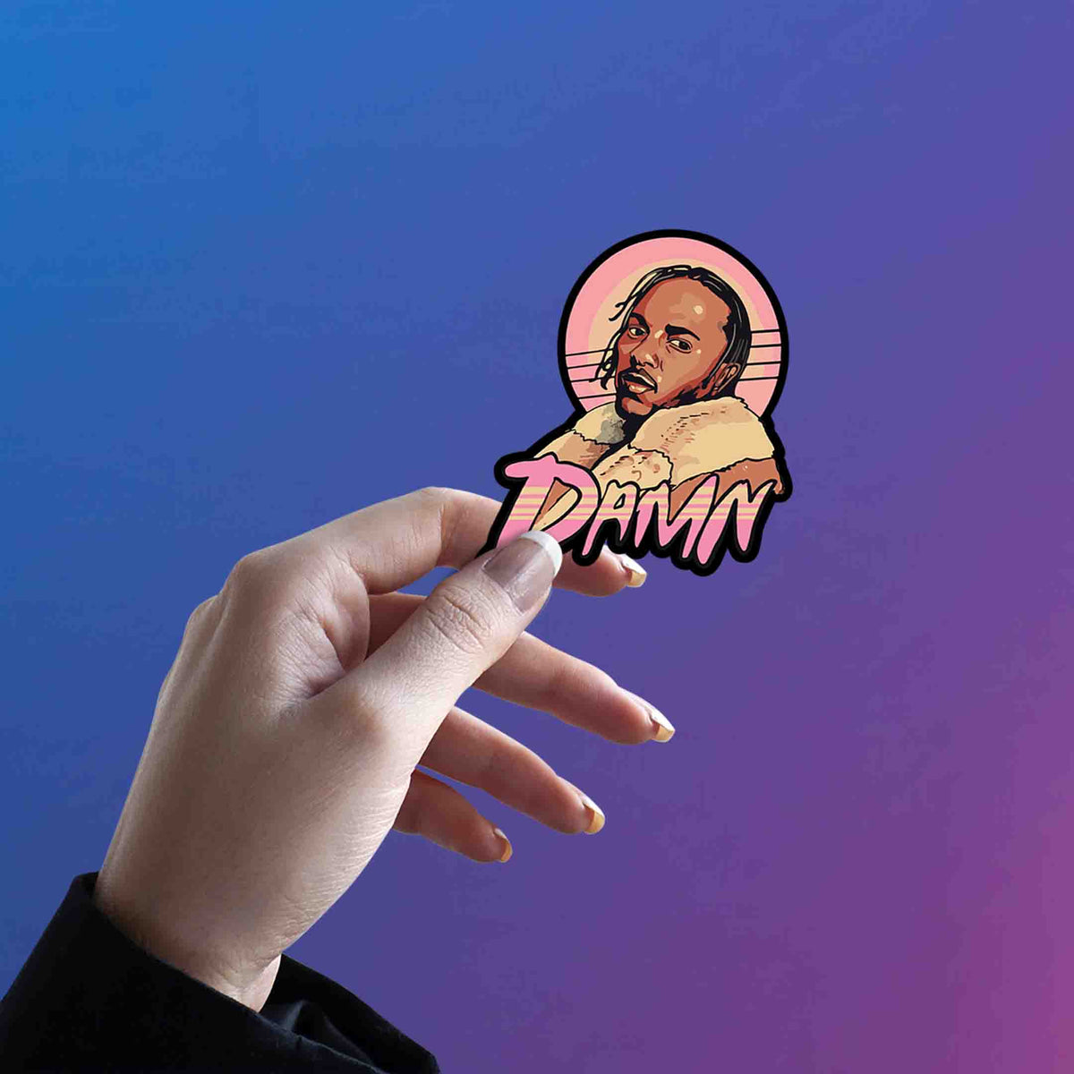 Pink DAMN Icon – Kendrick Lamar Sticker