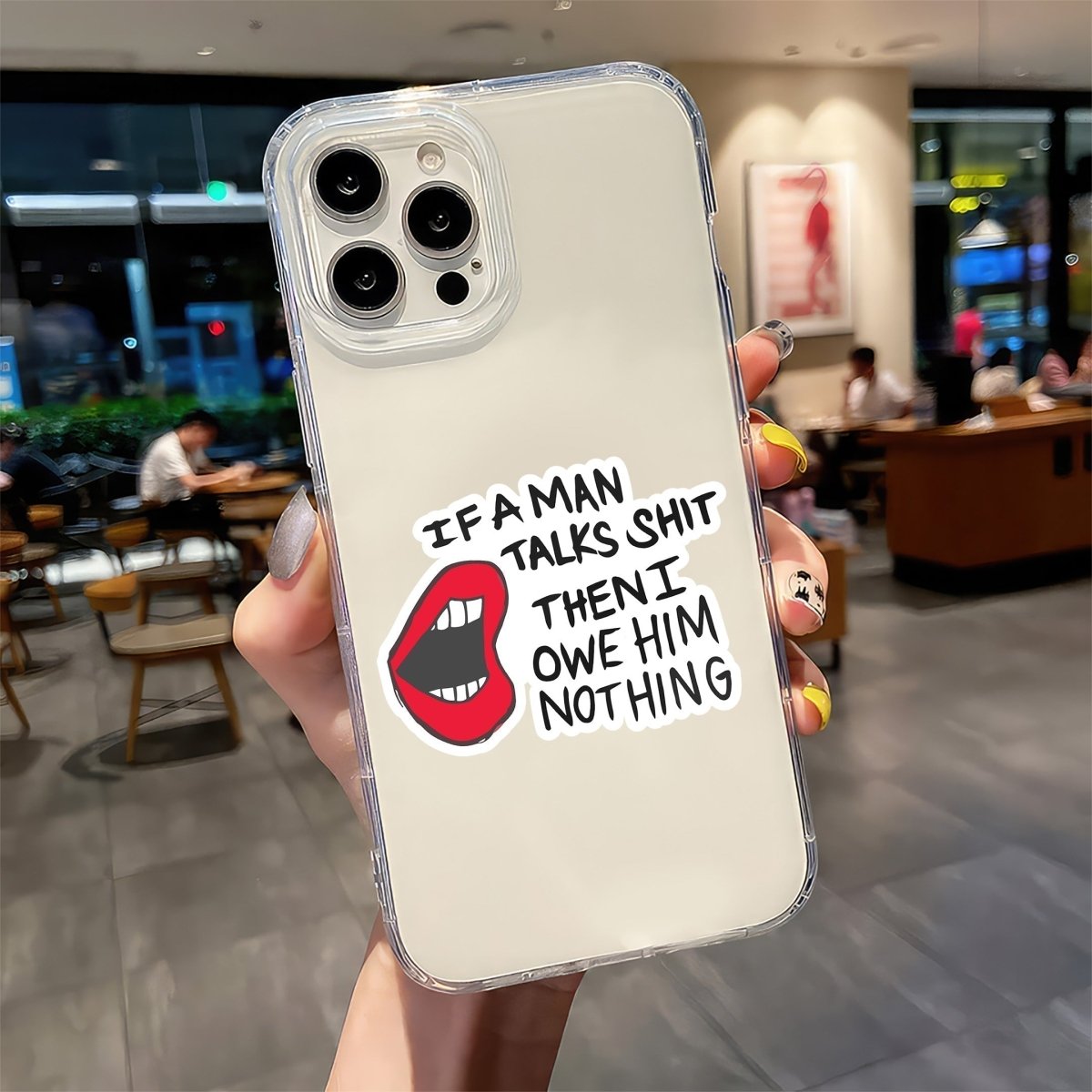 If A Man Talks Shit Quote – Taylor Swift Sticker