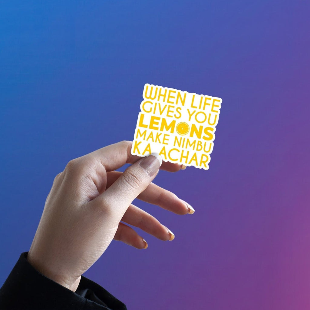 NIMBU LIFE, ACHAAR BANALO BRO STICKER - stickyfunk premium stickers