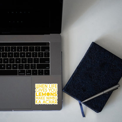 NIMBU LIFE, ACHAAR BANALO BRO STICKER - stickyfunk premium stickers
