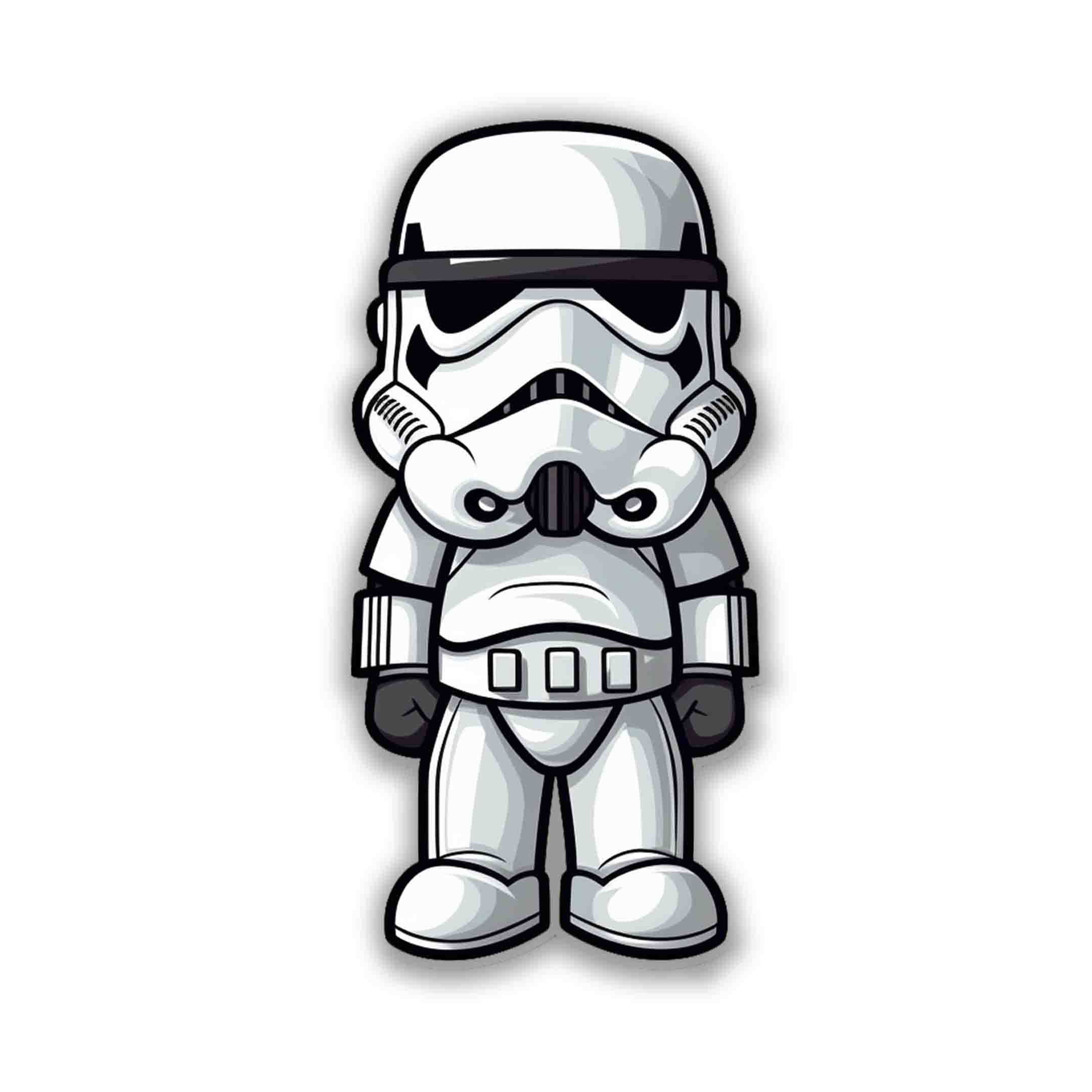 CHIBI STORMTROOPER STICKER - stickyfunk premium stickers